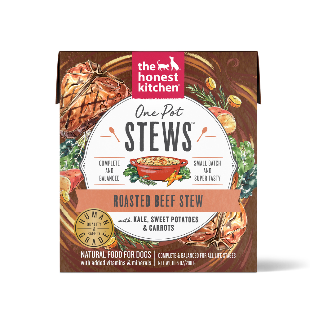 The Honest Kitchen One Pot Stew Roasted Beef Stew with Kale, Sweet Potatoes  Carrots Dog Food - 10.5 oz, case of 6 Image
