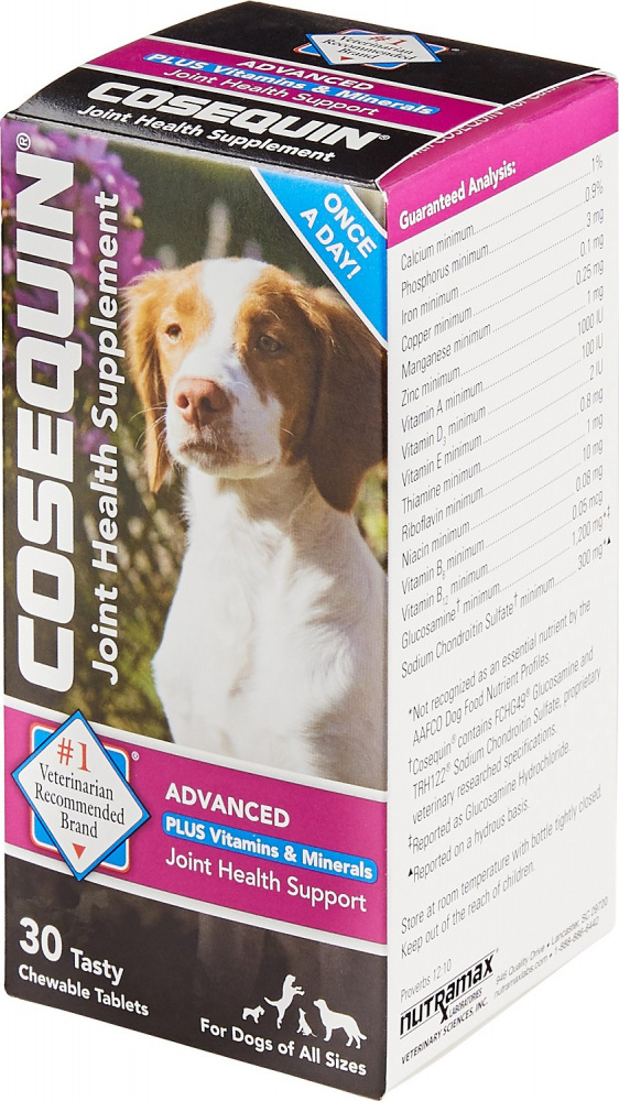 Nutramax Cosequin Advanced Strength Joint Supplement with Glucosamine  Chondroitin Dog Supplement - 30-ct Image