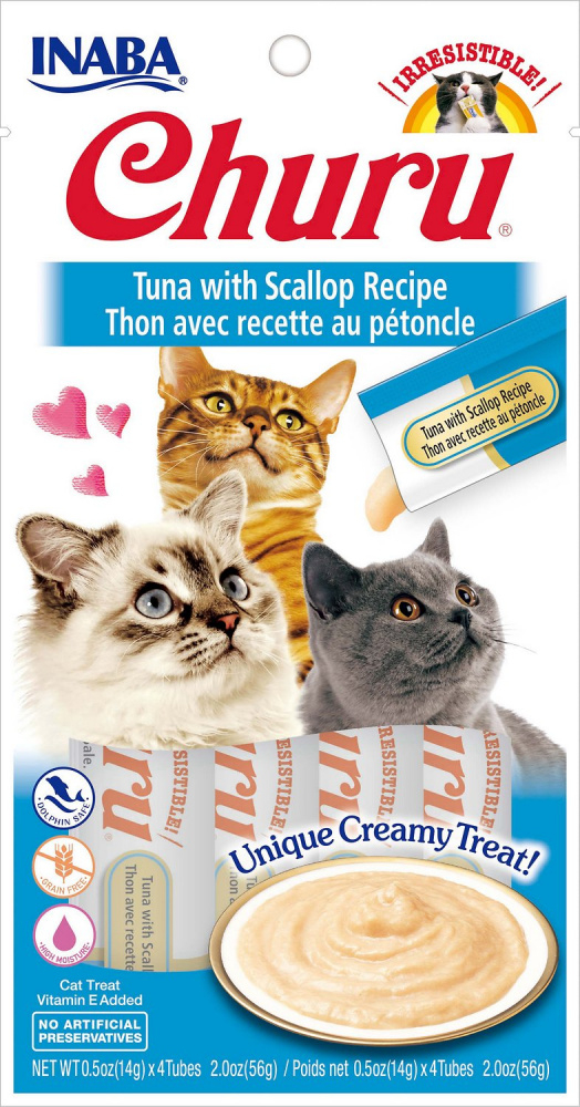 Inaba Churu Tuna Puree with Scallop Cat Treat - 2 oz Image