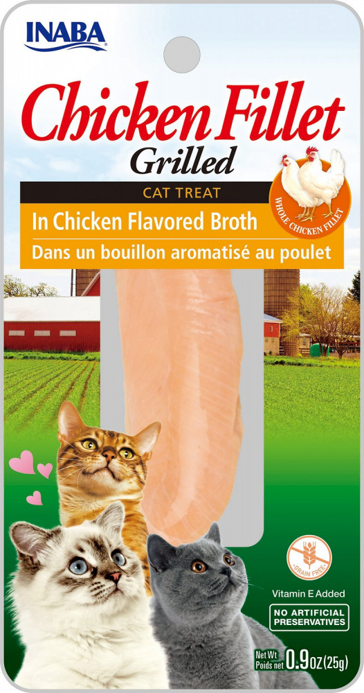 Inaba Ciao Grain Free Grilled Chicken Fillet in Broth Cat Treat - Single Image