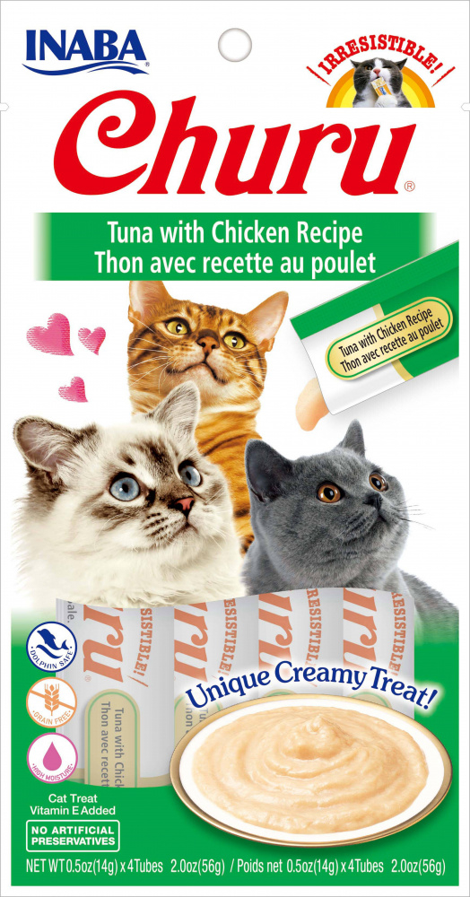 Inaba Churu Tuna with Chicken Puree Recipe Cat Treat - 2 oz Image