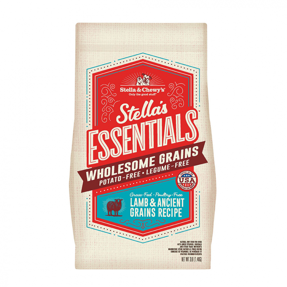 Stella  Chewy's Stella's Essentials Kibble Grass Fed Lamb with Wholesome Grains Recipe Dry Dog Food - 25 lb Bag Image