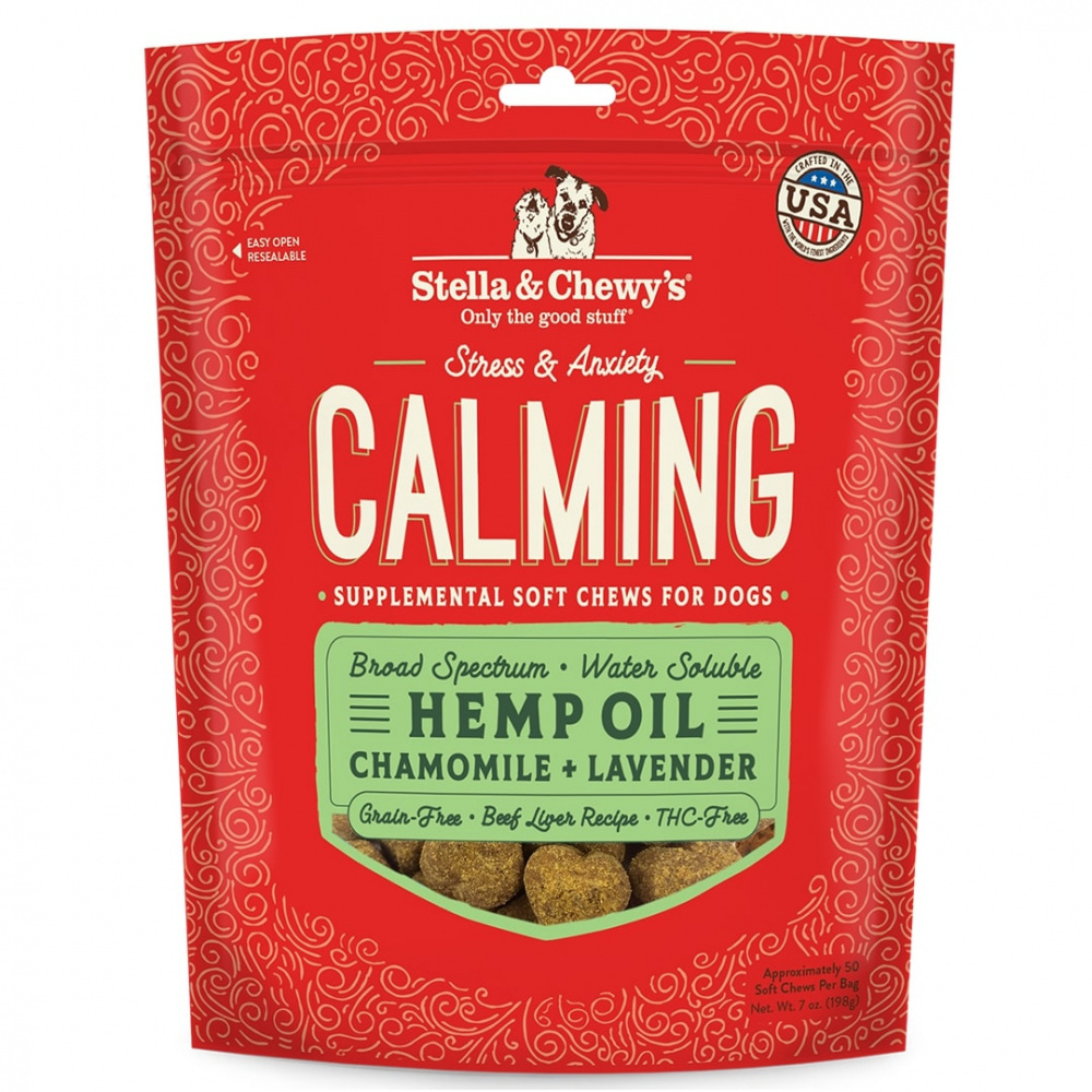 Stella  Chewy's Hemp Oil Grain Free Calming Recipe with Chamomile  Lavender Supplemental Dog Chews - 7 oz Image