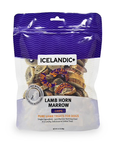 Icelandic+ Lamb Horn Marrow Chips Dog treats - 4 oz Image