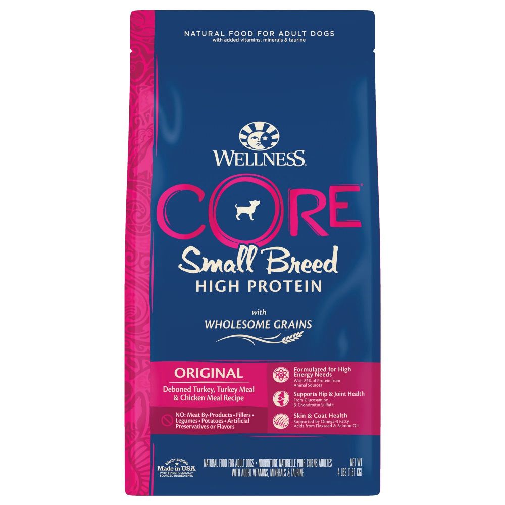 Wellness CORE High Protein Wholesome Grains Small Breed Original Recipe Dry Dog Food - 12 lb Bag Image