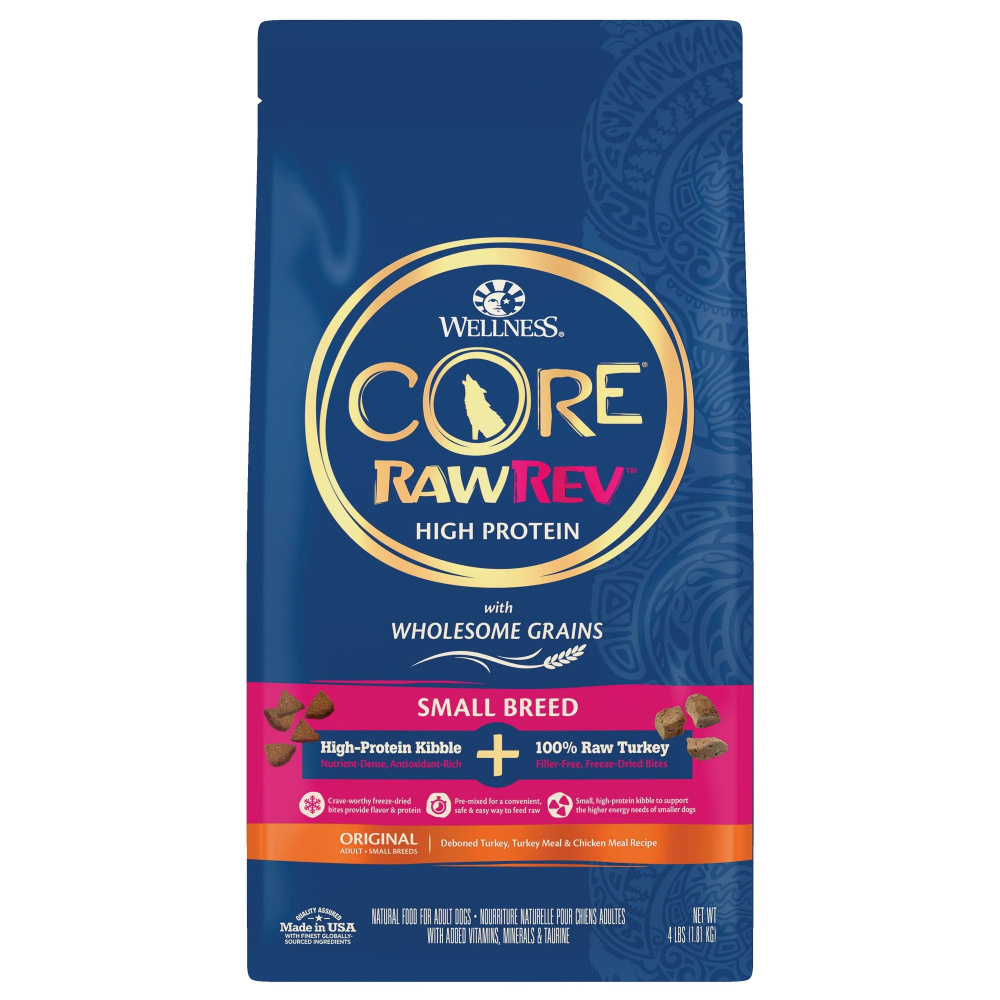 Wellness CORE RawRev Wholesome Grains Original Small Breed Recipe Dry Dog Food - 10 lb Bag Image