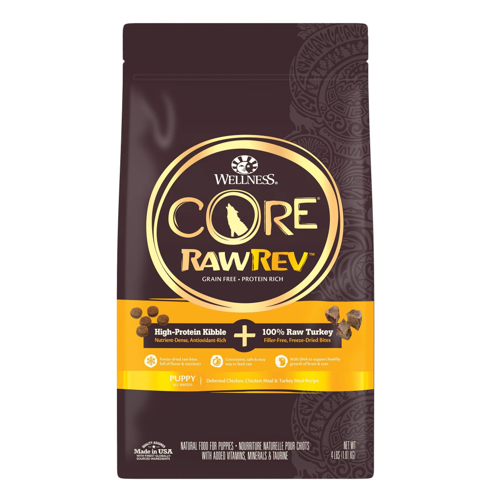 Wellness CORE RawRev Wholesome Grains Puppy Recipe Dry Dog Food - 10 lb Bag Image