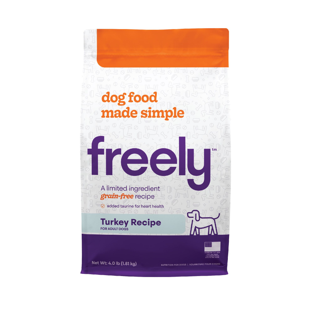 Freely Limited Ingredient Diet Natural Grain Free Turkey Kibble Adult Dry Dog Food - 4 lb Bag Image