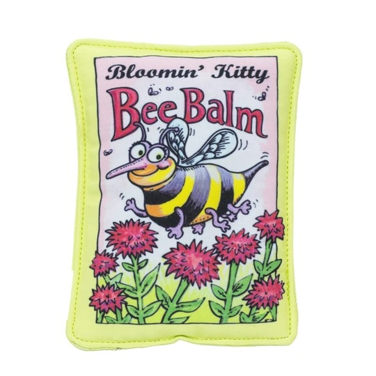 Fuzzu Bloomin Kitty Bee Balm Seed Packet Cat toy - Cat toy Image
