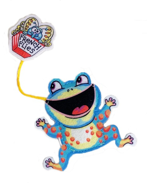 Fuzzu Fast Food Frog & French Flies Cat toy - Cat toy Image