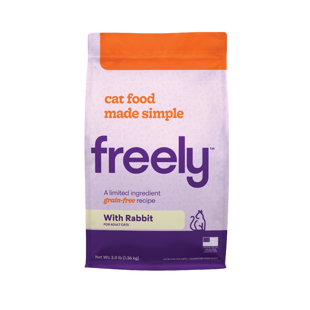 Freely Limited Ingredient Diet Natural Grain Free Kibble with Rabbit Dry Cat Food - 3 lb Bag Image