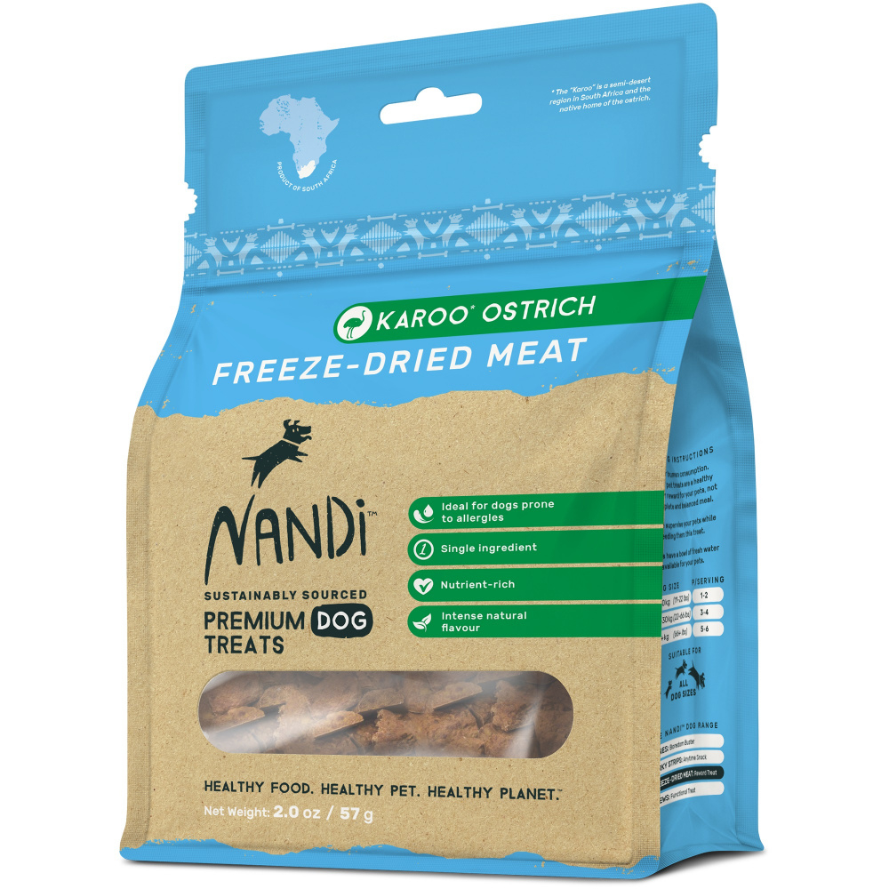 Nandi Karoo Ostrich Freeze-Dried Meat Treats - One Size Image