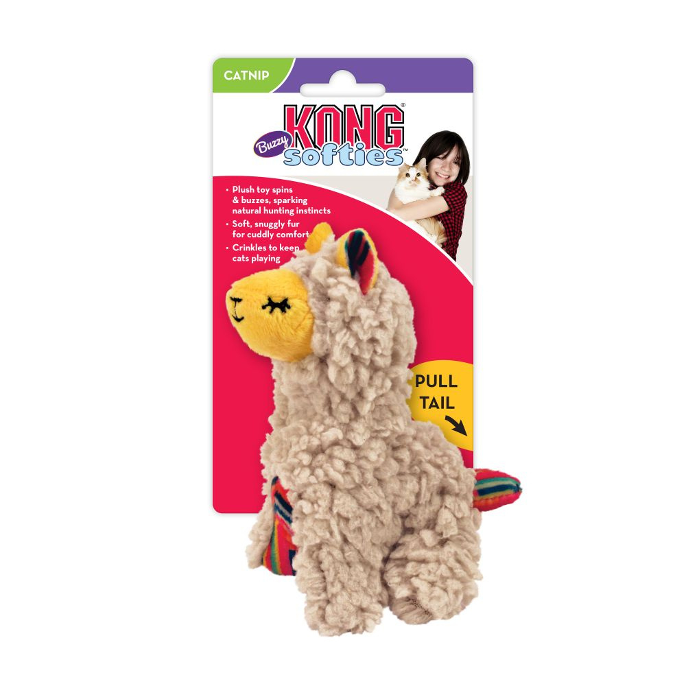 Kong Softies Buzzy Llama Cat toy - One Size Image