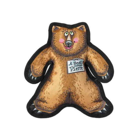 Fuzzu Wild Woodies - A Bear Named Pierre Dog toy - Small Dog toy Image