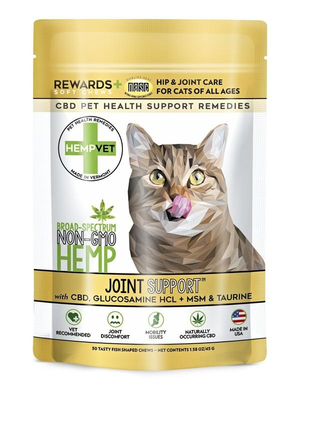 HempVet Joint Support for Cats with CBD Glucosamine HCL+ MSM  Taurine Chews - 1.58  oz Image