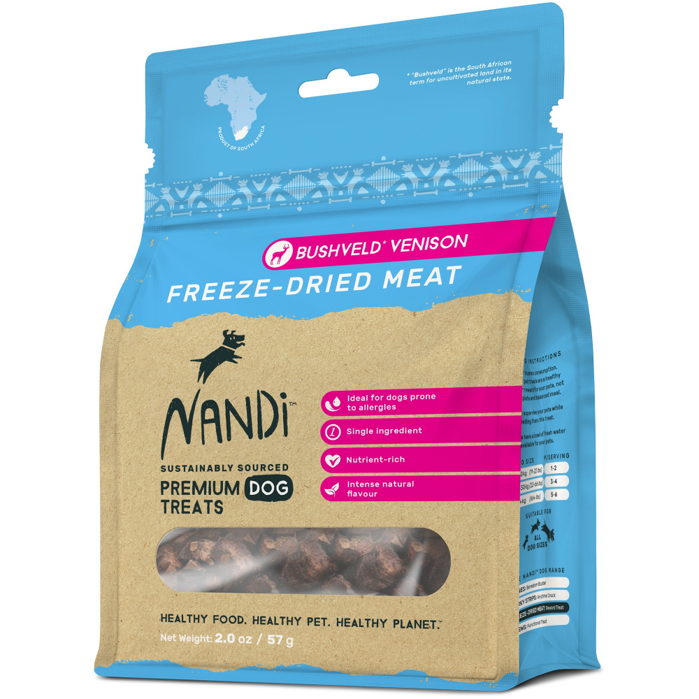 Nandi Bushveld Venison Freeze-Dried Meat Treats - One Size Image