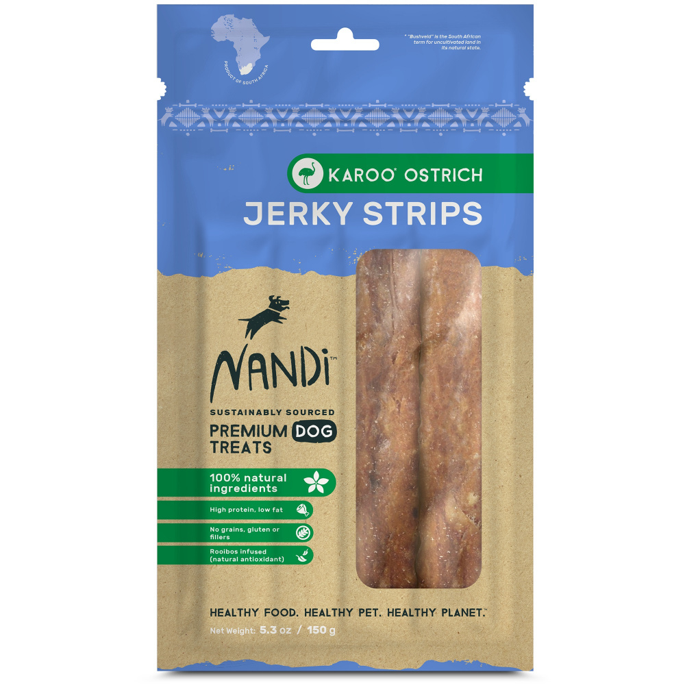 Nandi Karoo Ostrich Jerky Strips Treats - One Size Image