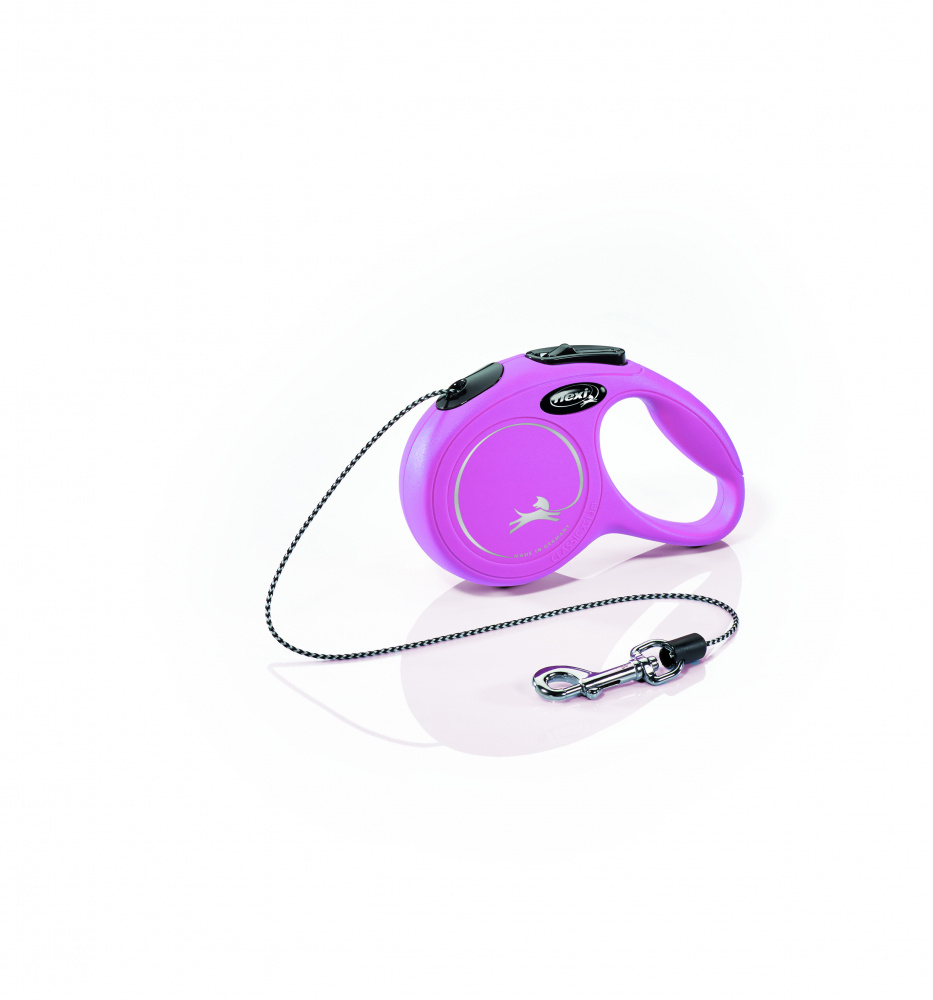 Flexi New Classic Cord Retractable Dog Leash, Pink - Extra Small Image