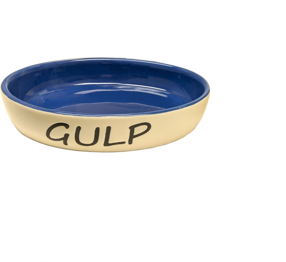 Ethical Pet Gulp Oval Cat Dish Blue - Cat Dish Oval 6