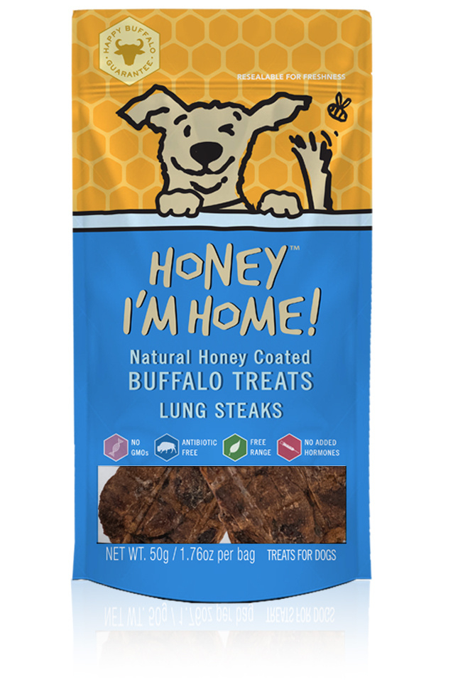 Honey I'm Home Natural Honey Coated Neck Bone Steak Buffalo Dog Chew - Single Image