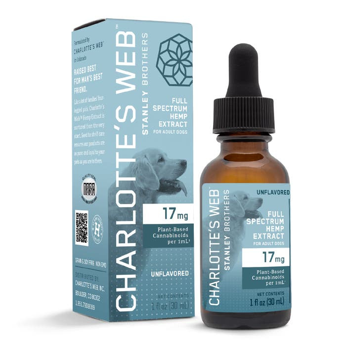 Charlotte's Web Full Spectrum Unflavored Hemp Extract Drops for Dogs - 17-mg Image