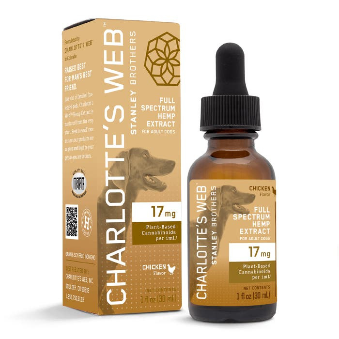 Charlotte's Web Full Spectrum Chicken Flavored Hemp Extract Drops for Dogs - 17-mg Image