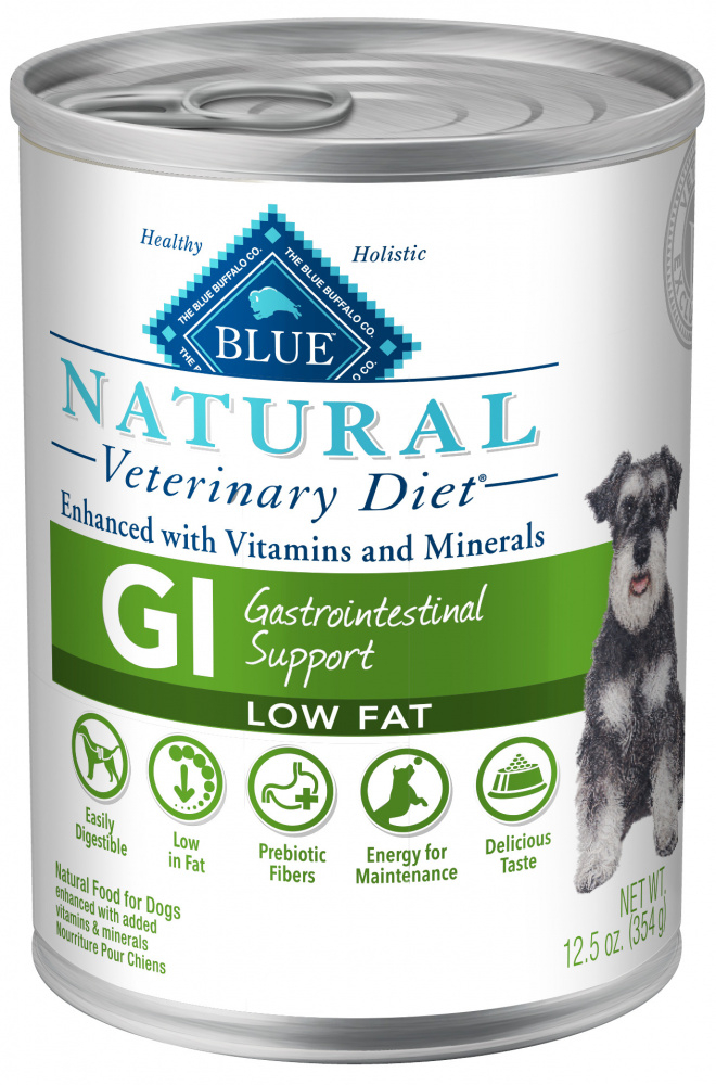 BLUE Natural Veterinary Diet GI Gastrointestinal Support Low Fat