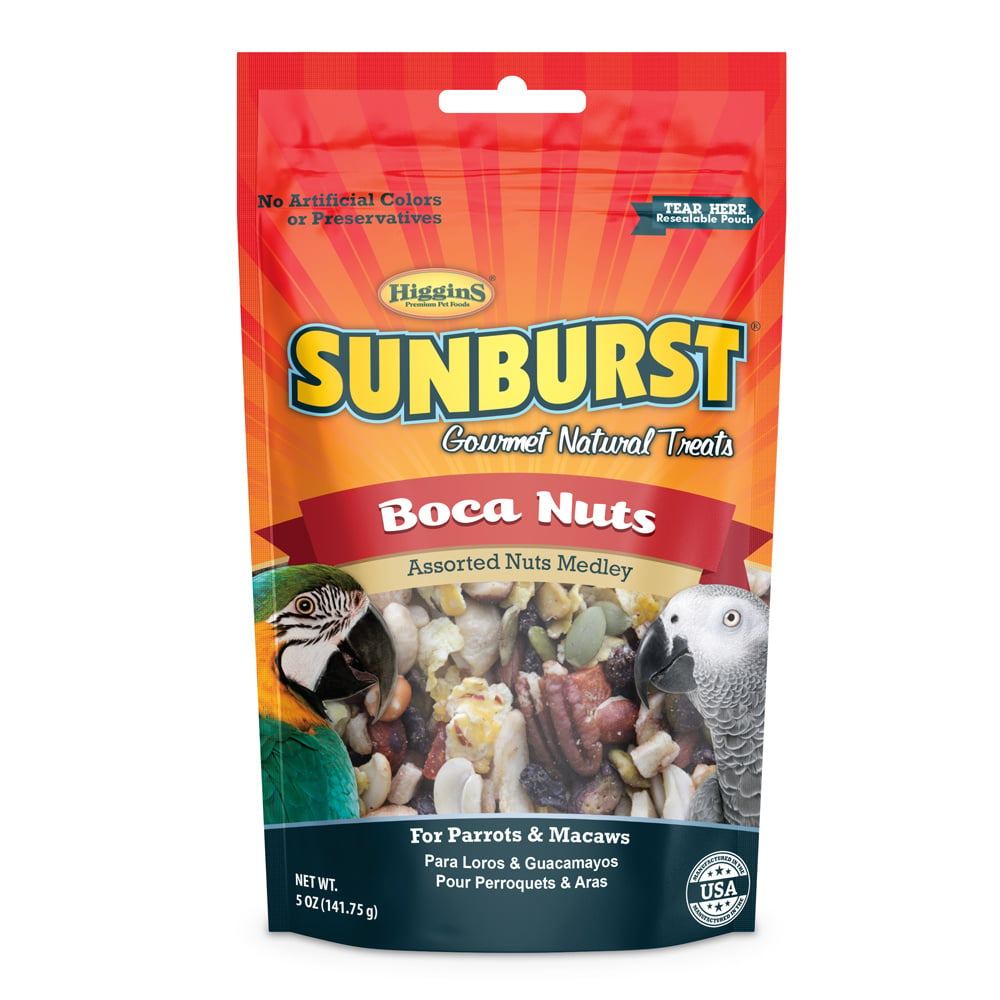 Higgins Sunburst Gourmet Treats Boca Nuts Shelled PetFlow