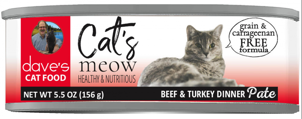 Dave s Pet Food Grain Free Cats Meow Beef with Turkey Canned Cat Food