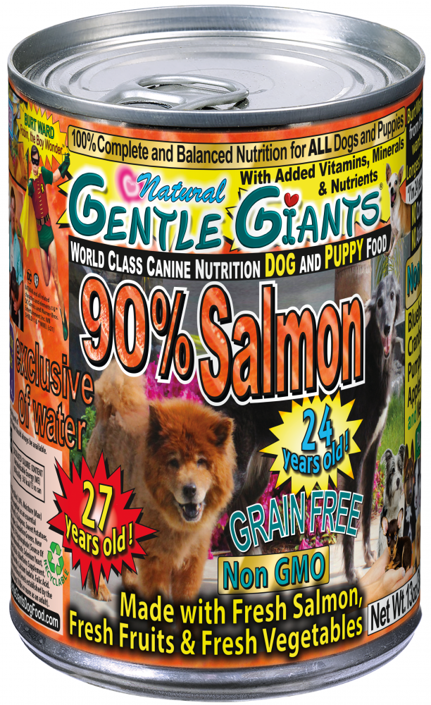 Gentle Giants Non GMO Grain Free Salmon Dog And Puppy Can Food