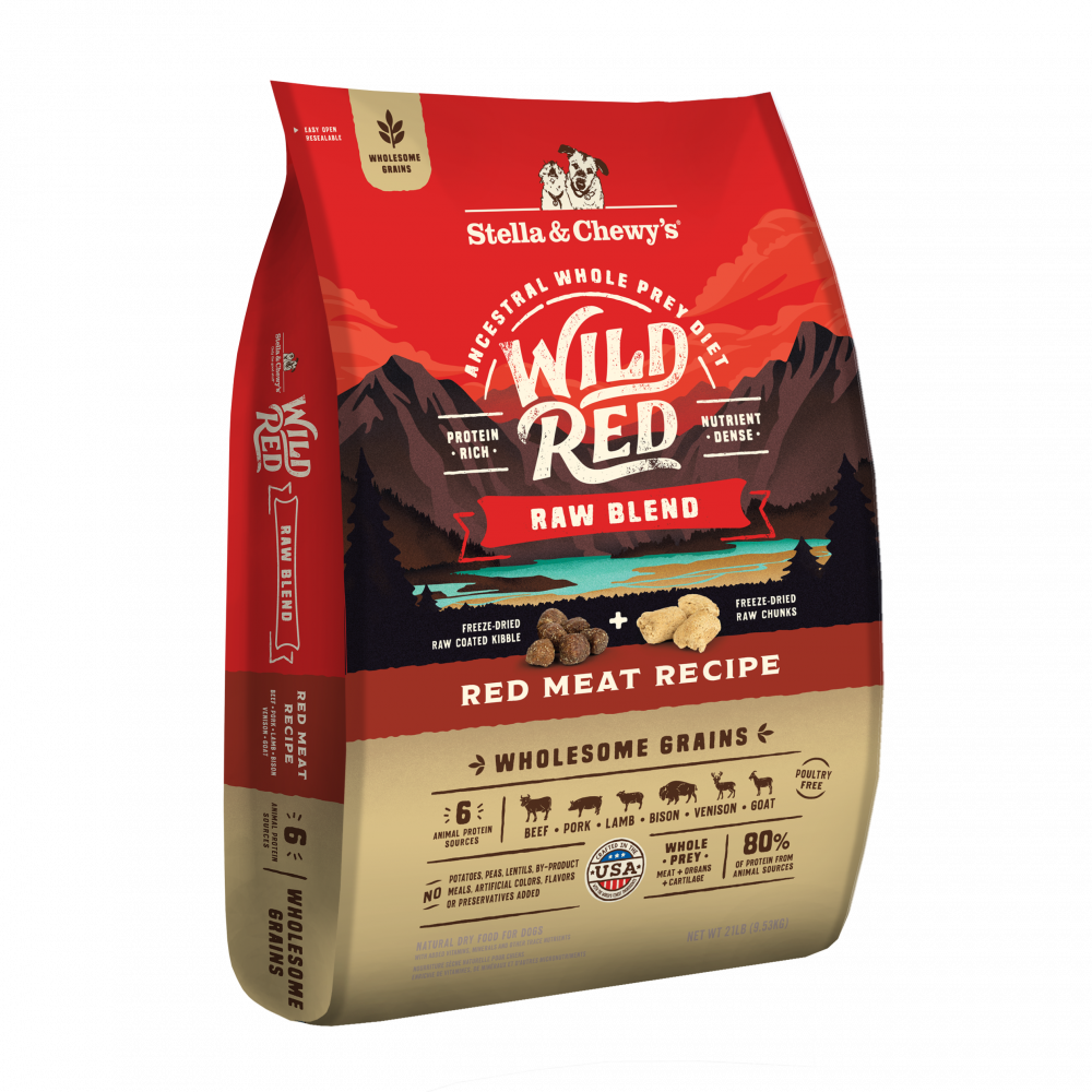 Stella Chewy s Wild Red Dry Dog Food Raw Blend High Protein