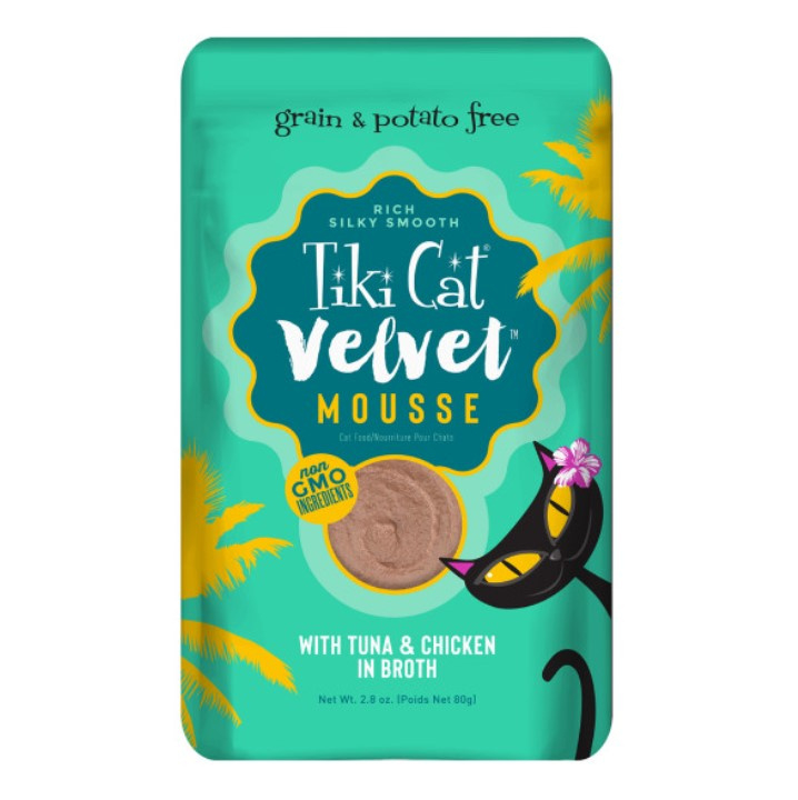 Tiki Cat Velvet Mousse Tuna Chicken Wet Cat Food Pouches PetFlow