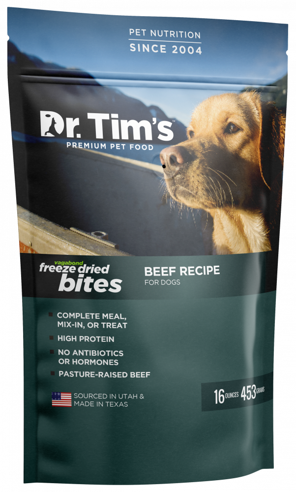 Dr. Tim s Vagabond Meal Topper Freeze Dried Beef Bites PetFlow