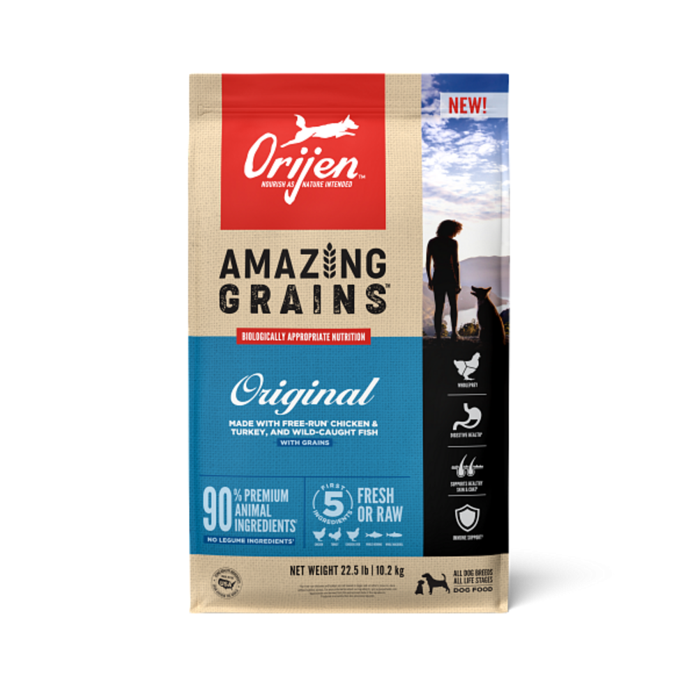 ORIJEN High Protein Amazing Grains Original Dry Dog Food PetFlow