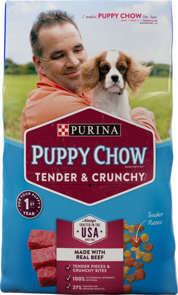 Purina Puppy Chow Tender and Crunchy Beef Recipe Dry Dog Food