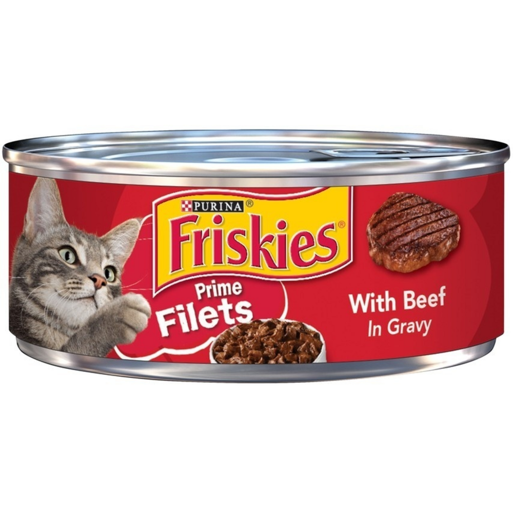 Friskies Prime Filets With Beef In Gravy Canned Cat Food PetFlow