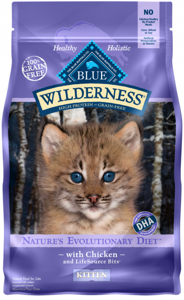 Blue fashion buffalo kitten food