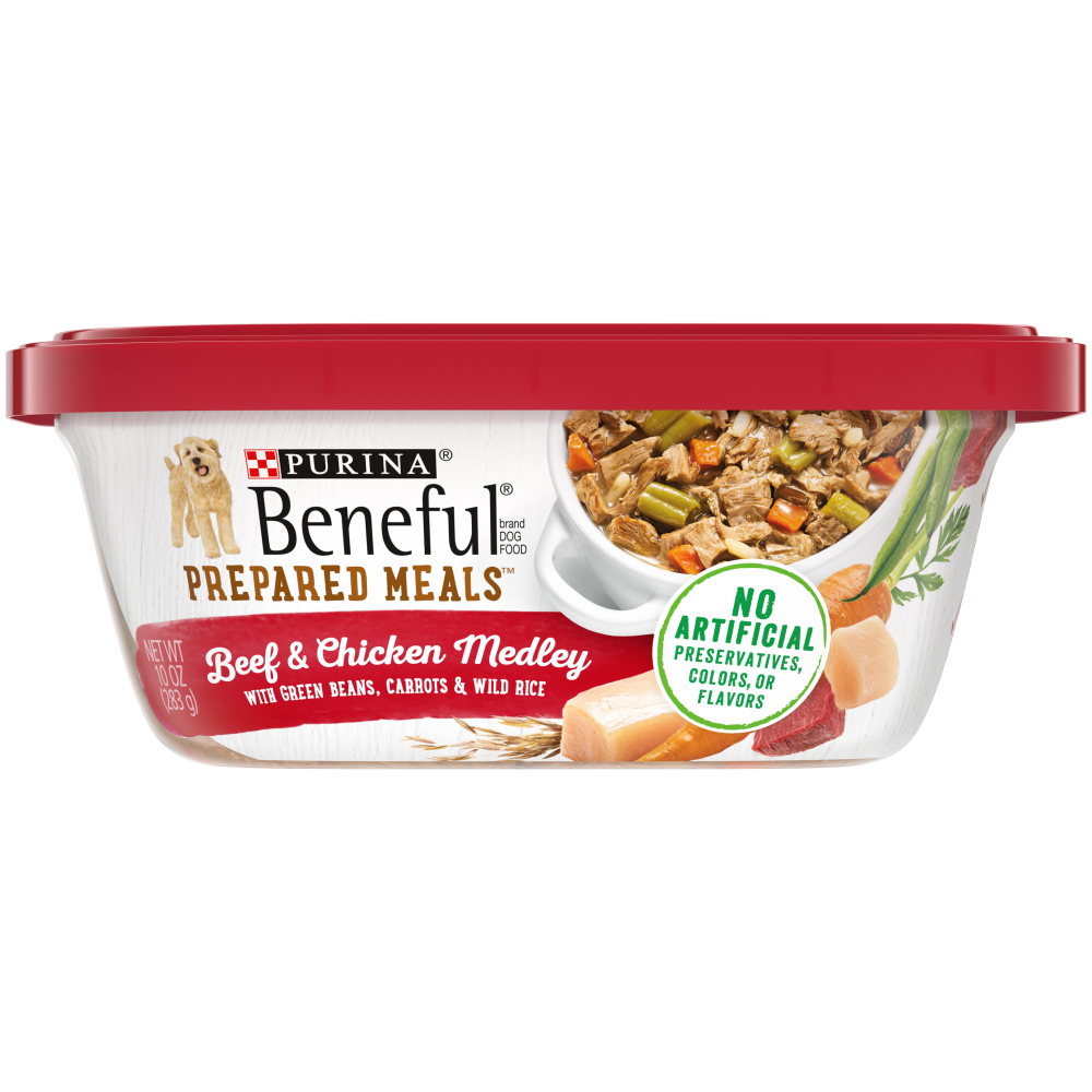 Beneful Prepared Meals Beef and Chicken Medley Wet Dog Food PetFlow