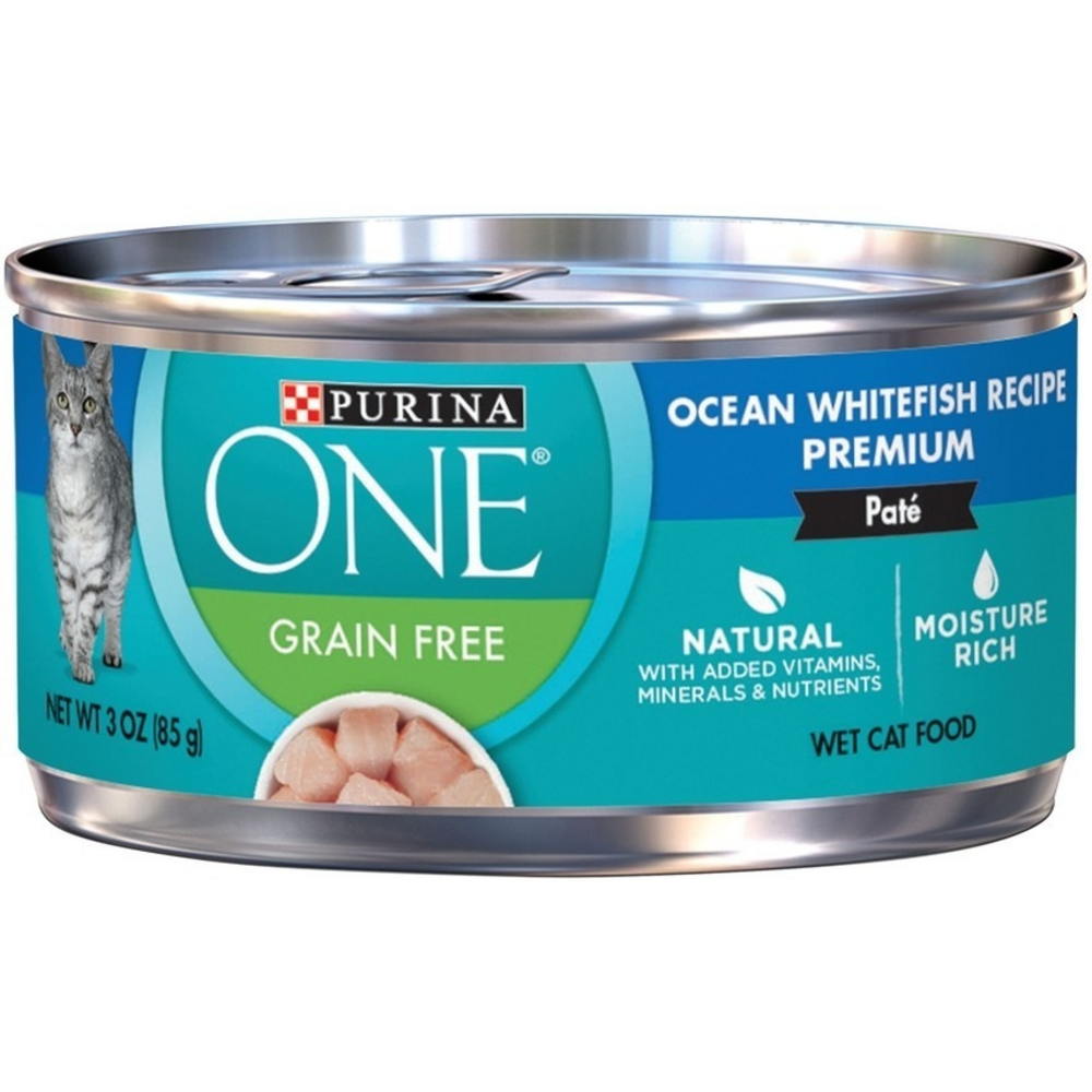 Purina ONE Grain Free Premium Pate Whitefish Canned Cat Food PetFlow