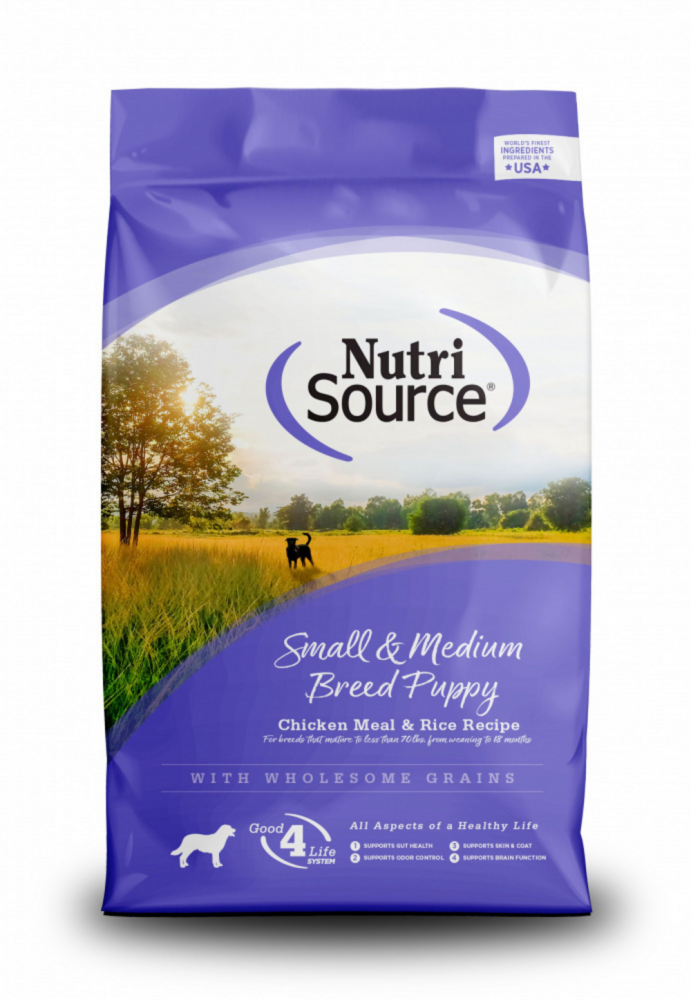 NutriSource Small Medium Breed Puppy Chicken Rice Dry Dog Food