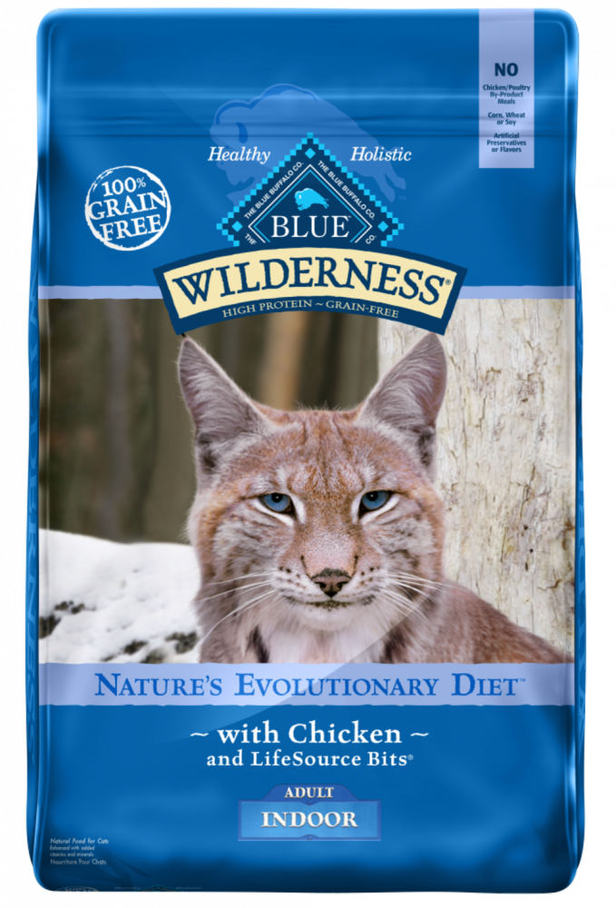 Blue Buffalo Wilderness High Protein Grain Free Indoor Adult Chicken Recipe Dry Cat Food