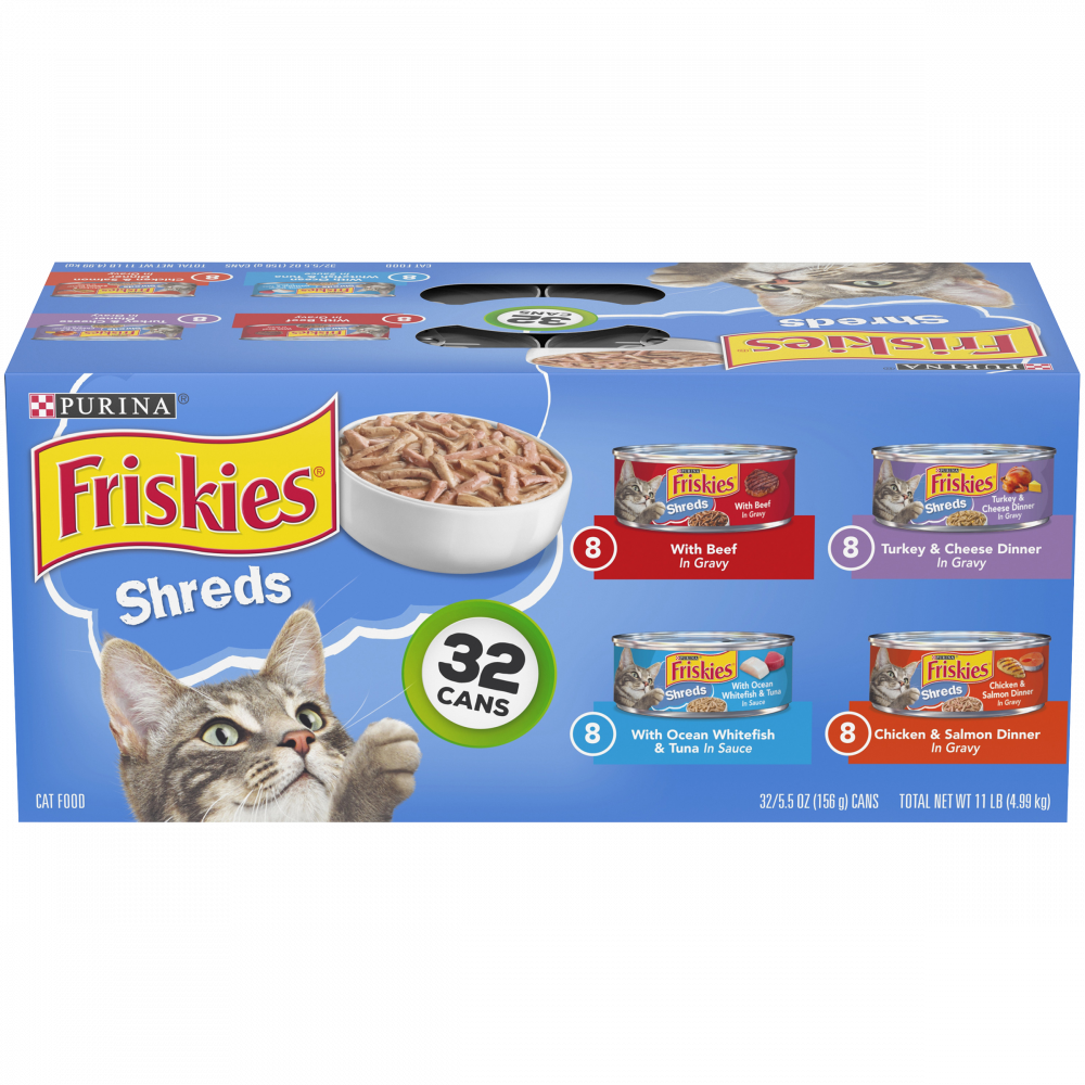 Friskies Shreds Variety Pack Canned Cat Food PetFlow