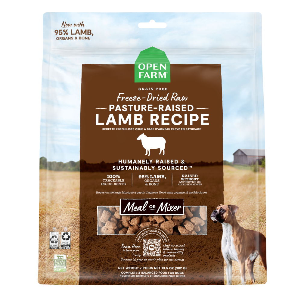 Open Farm Pasture Raised Lamb Freeze Dried Raw Dog Food PetFlow