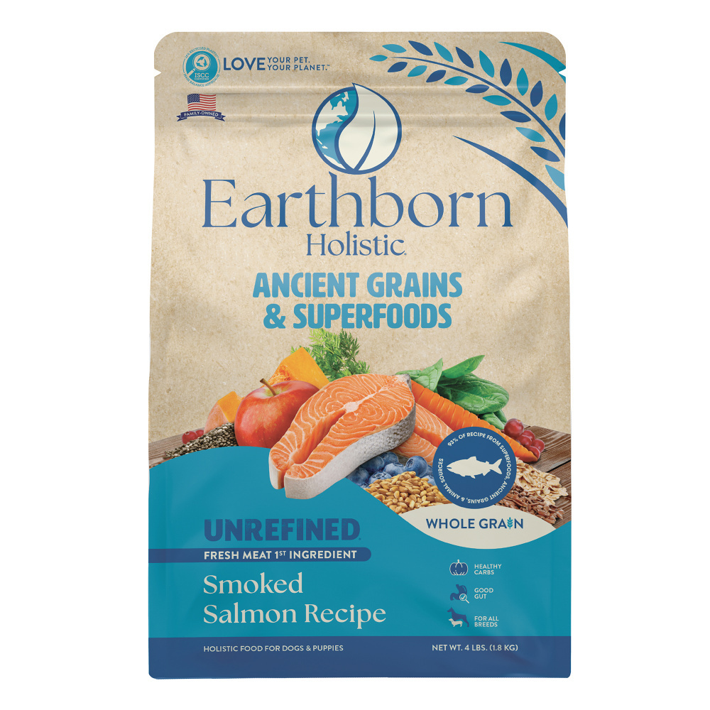 Earthborn Holistic Unrefined Smoked Salmon with Ancient Grains Superfoods Dry Dog Food