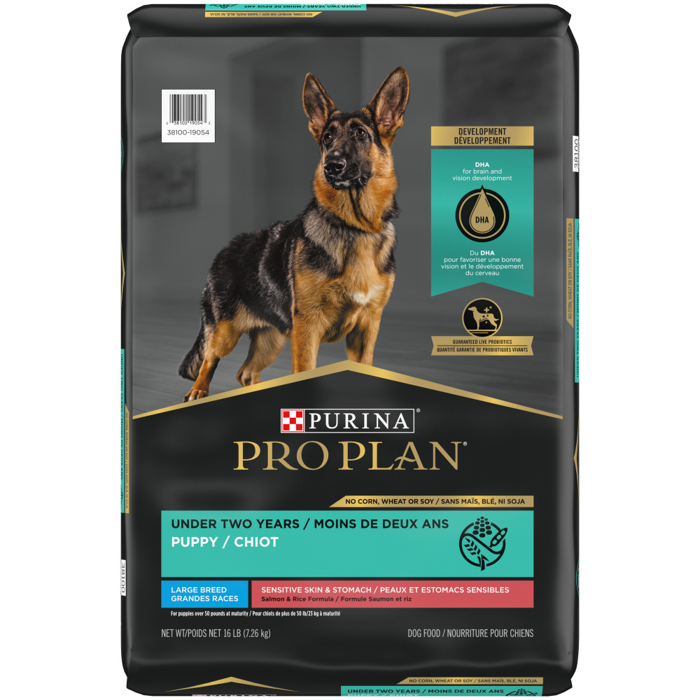 Pro Plan Sensitive Skin Stomach Salmon Rice Large Breed Probiotic Dry Puppy Food