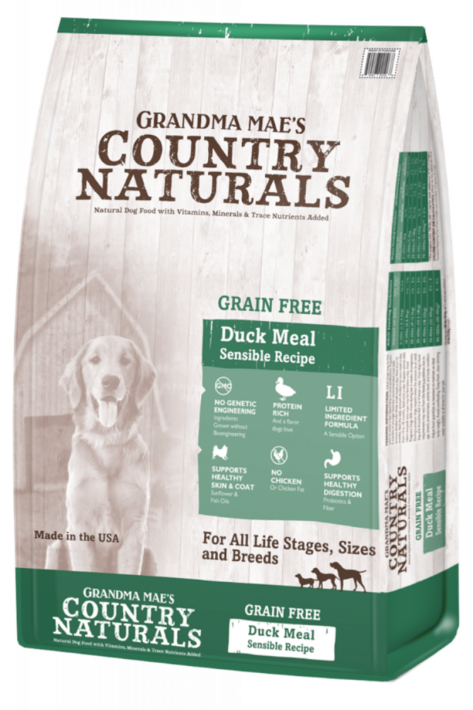 Grandma Mae s Country Naturals Grain Free Duck Meal Dry Food for Dogs