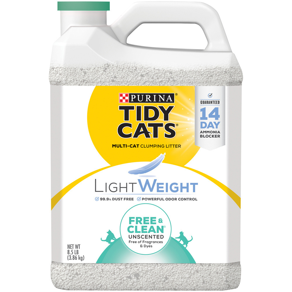 Lightweight clumping fashion cat litter